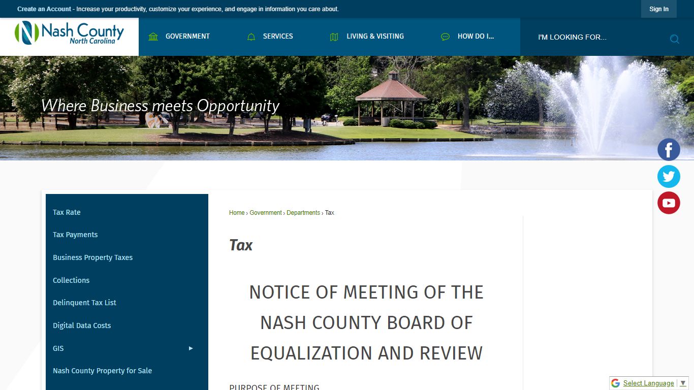 Tax | Nash County, NC - Official Website