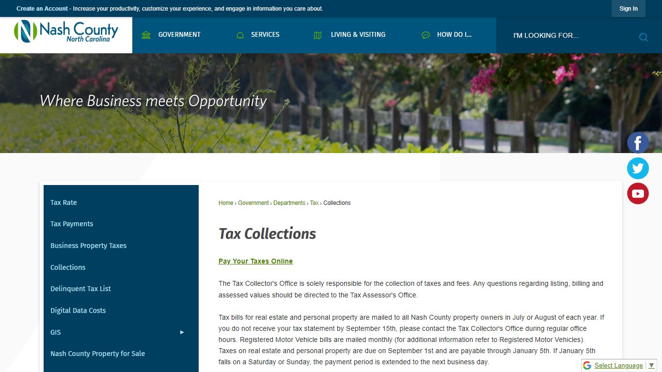 Tax Collections | Nash County, NC - Official Website