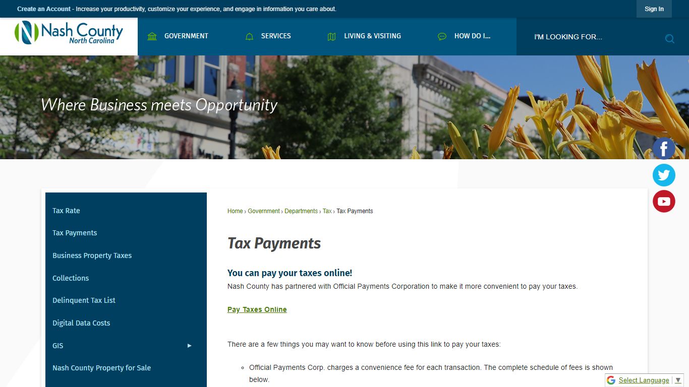 Tax Payments | Nash County, NC - Official Website